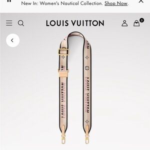 Louis Vuitton Jacquard Bandoulière adjustable bag strap
